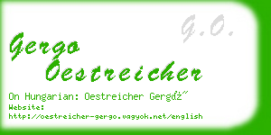 gergo oestreicher business card